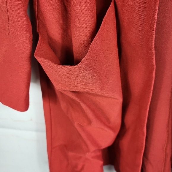 Eileen Fisher Washable Stretch Crepe Serrano Kimono Jacket Red Large - Picture 5 of 9